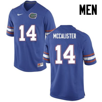 Men's Florida Gators #14 Alex McCalister NCAA Nike Blue Authentic Stitched College Football Jersey PEQ2662RZ